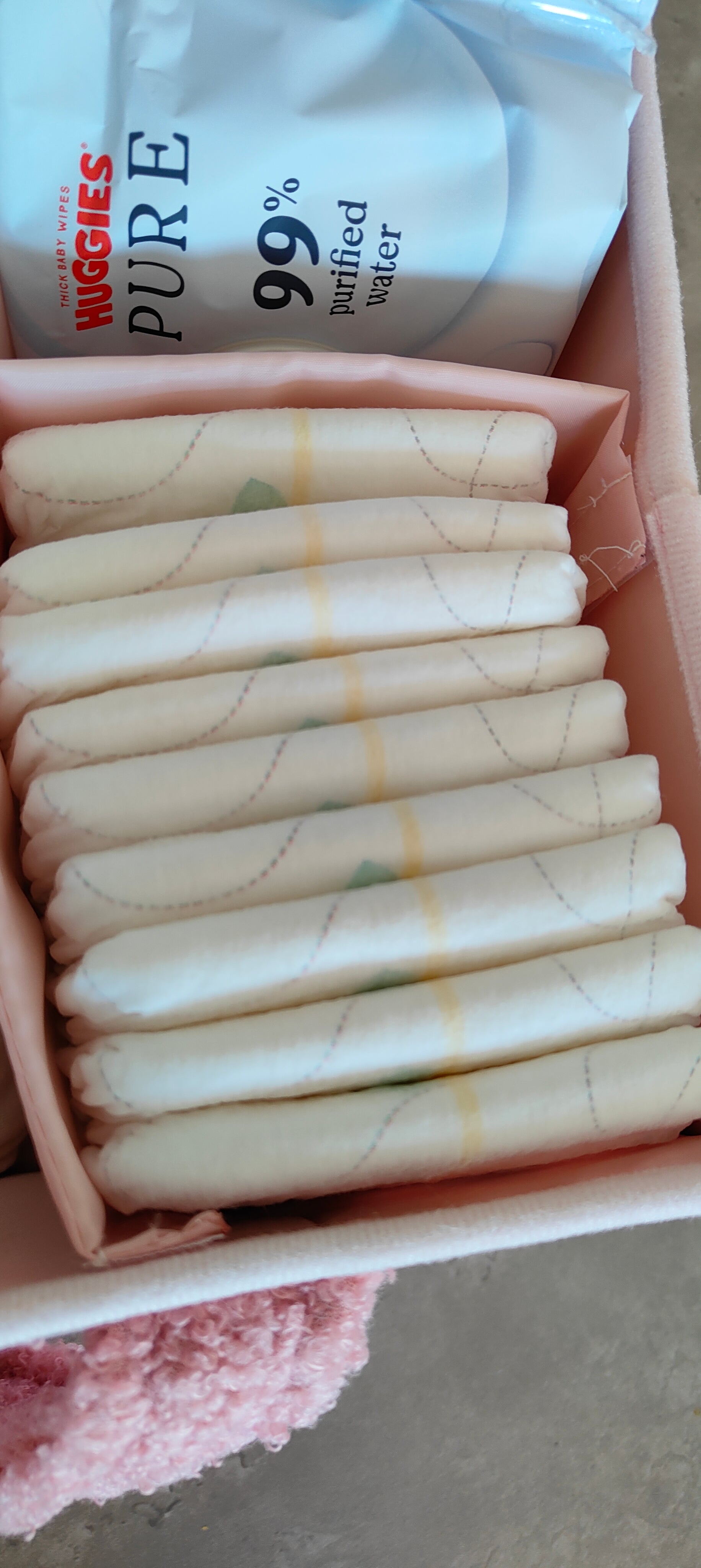 Pink Nappy Caddy Essentials