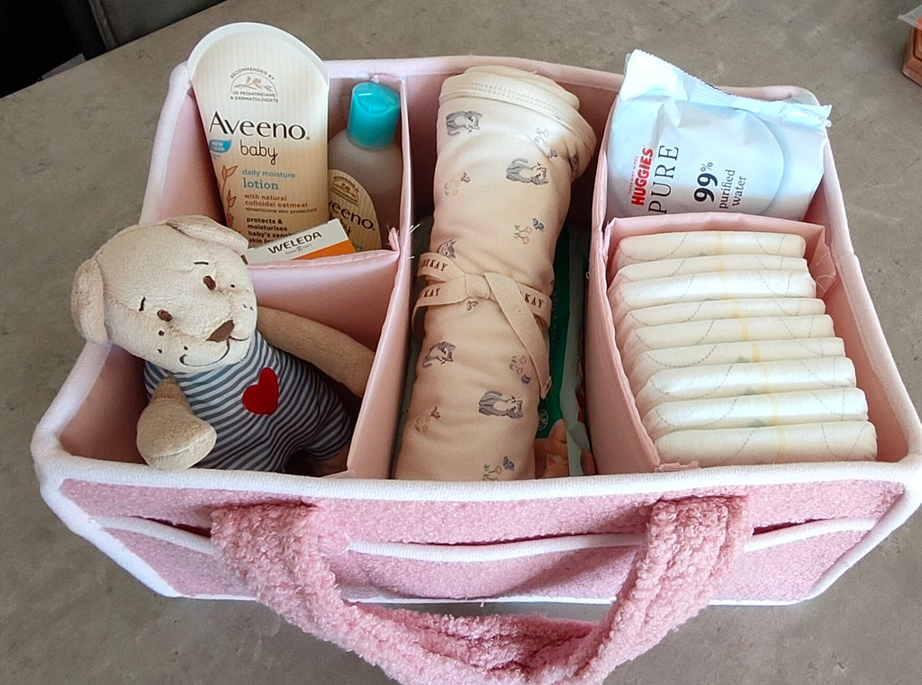 Pink Nappy Caddy Essentials