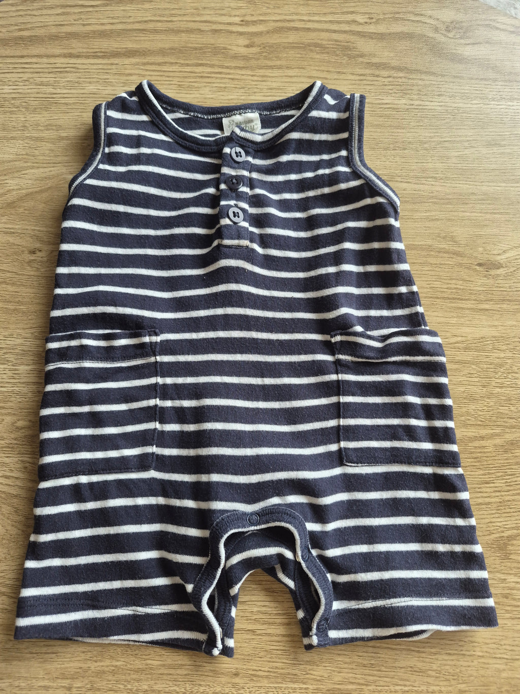 Nature Baby Pin Stripe Singlet Jumpsuit