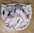 Bear & Moo Feather Design Reusable Cloth Nappy