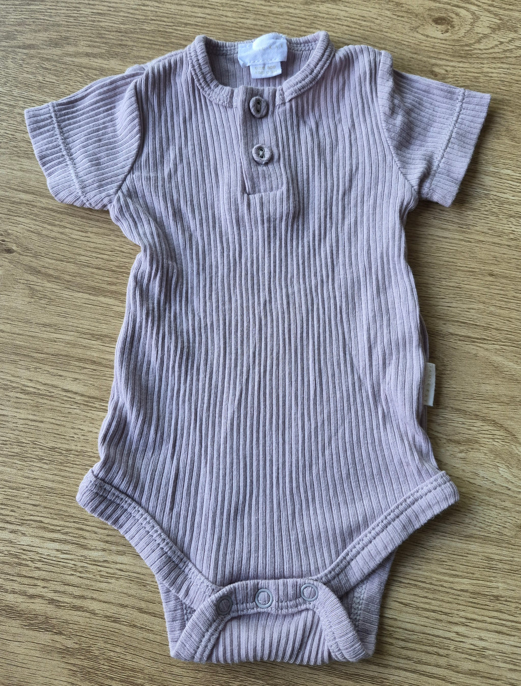 Jamie Kay Ribbed Light Purple Short Sleeve Bodysuit