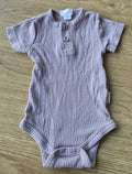 Jamie Kay Ribbed Light Purple Short Sleeve Bodysuit