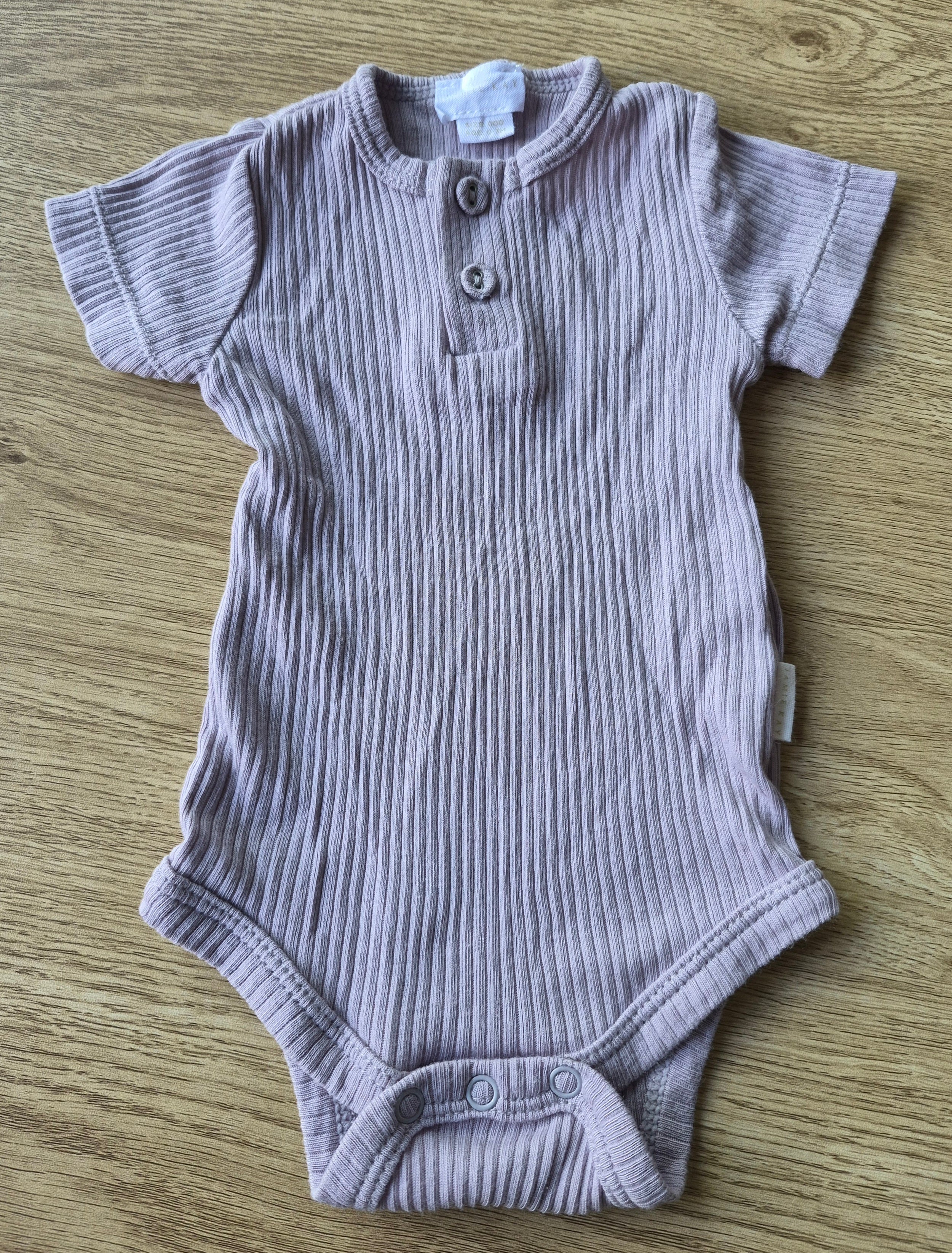 Jamie Kay Ribbed Light Purple Short Sleeve Bodysuit