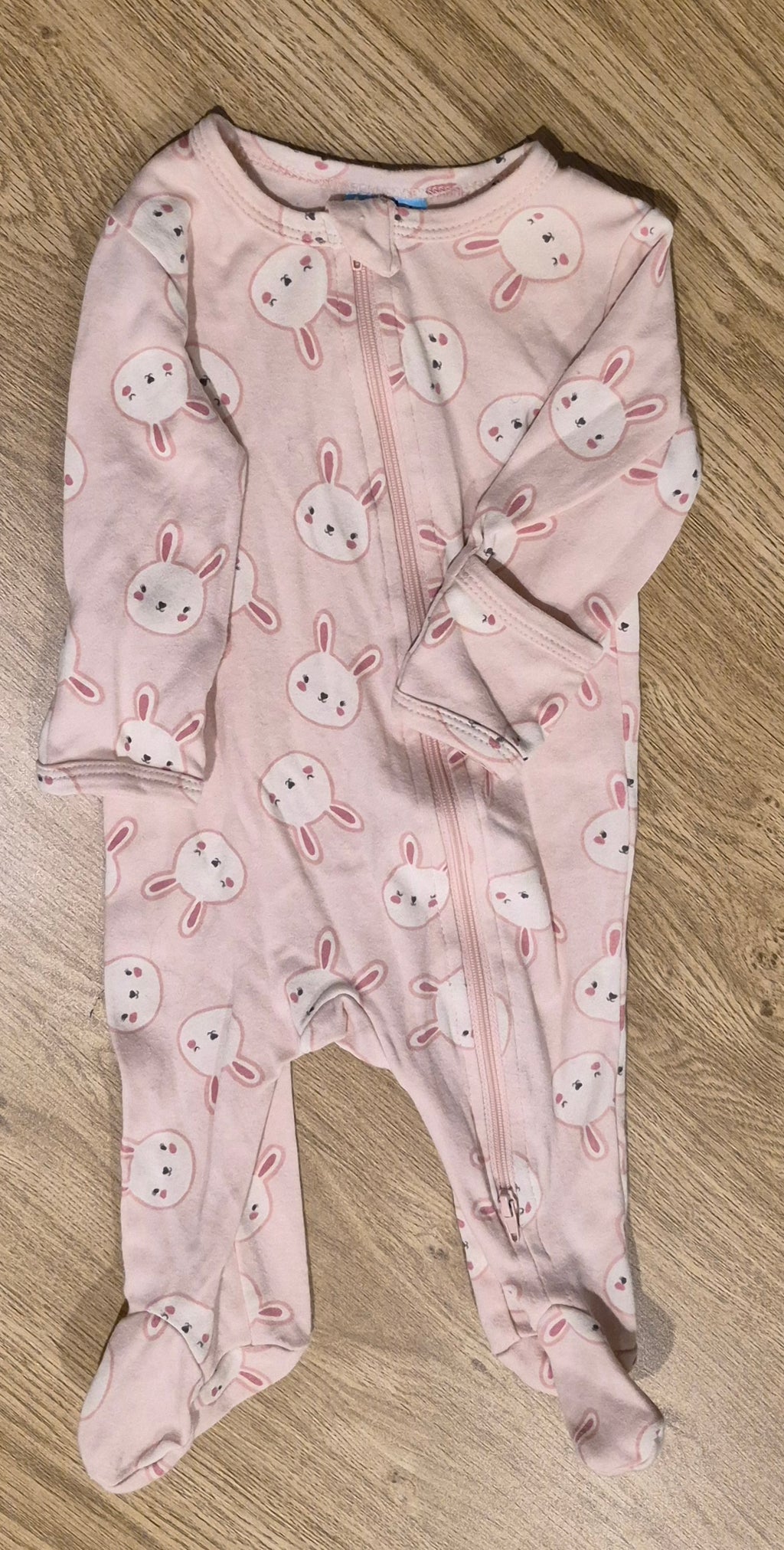 Mobi Minors Pink Bunny Onesie