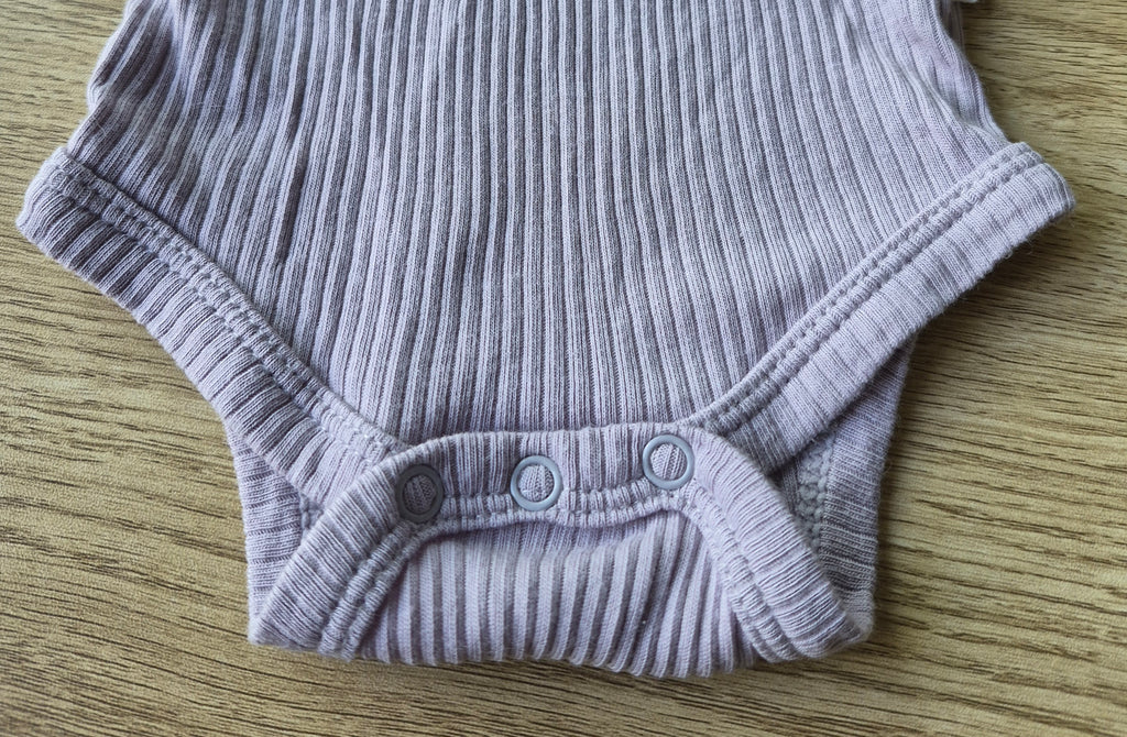 Jamie Kay Ribbed Light Purple Short Sleeve Bodysuit