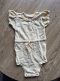Nature Baby Yellow Trim Short Sleeve Bodysuit