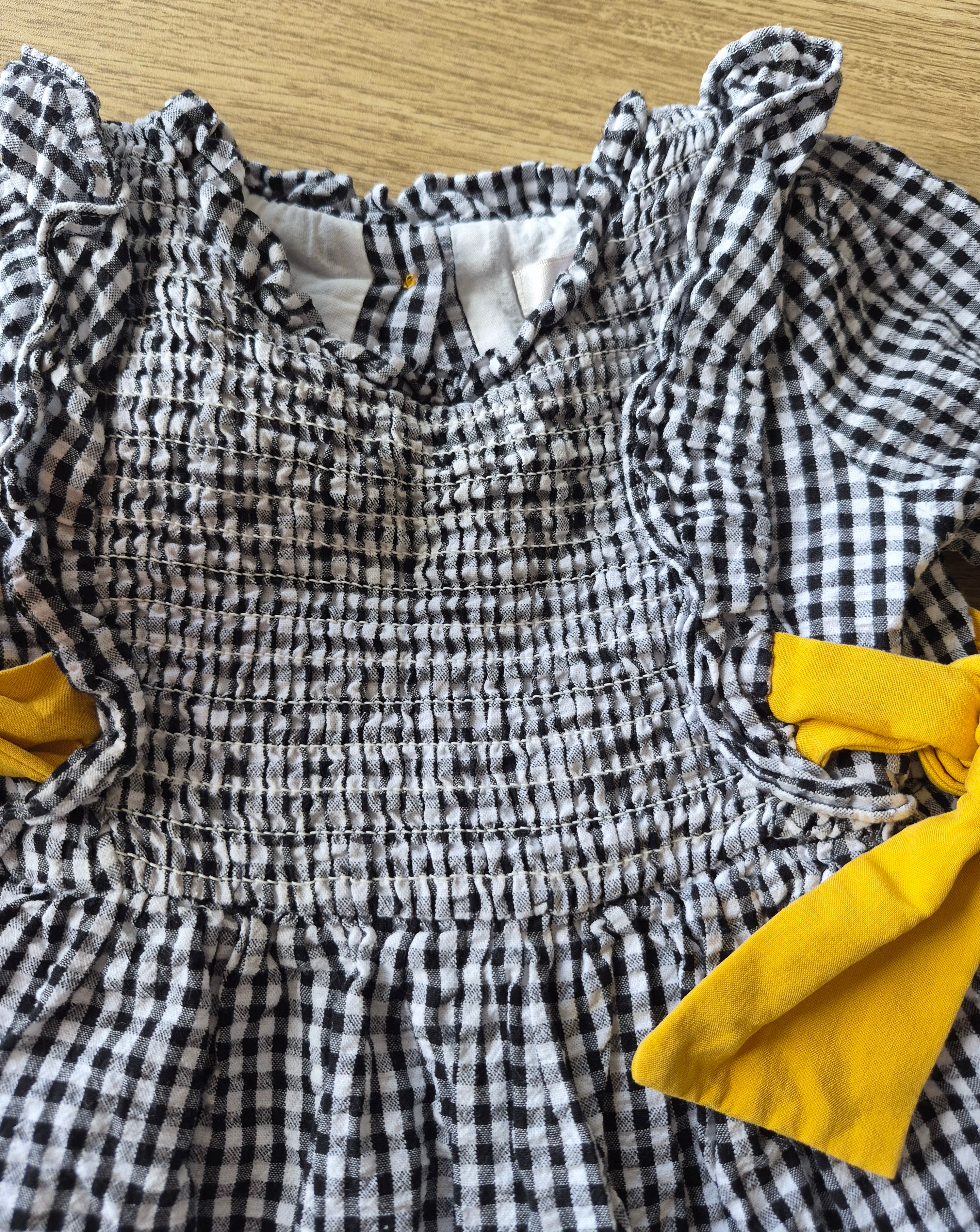 Fox & Finch Checkered Frill Dress
