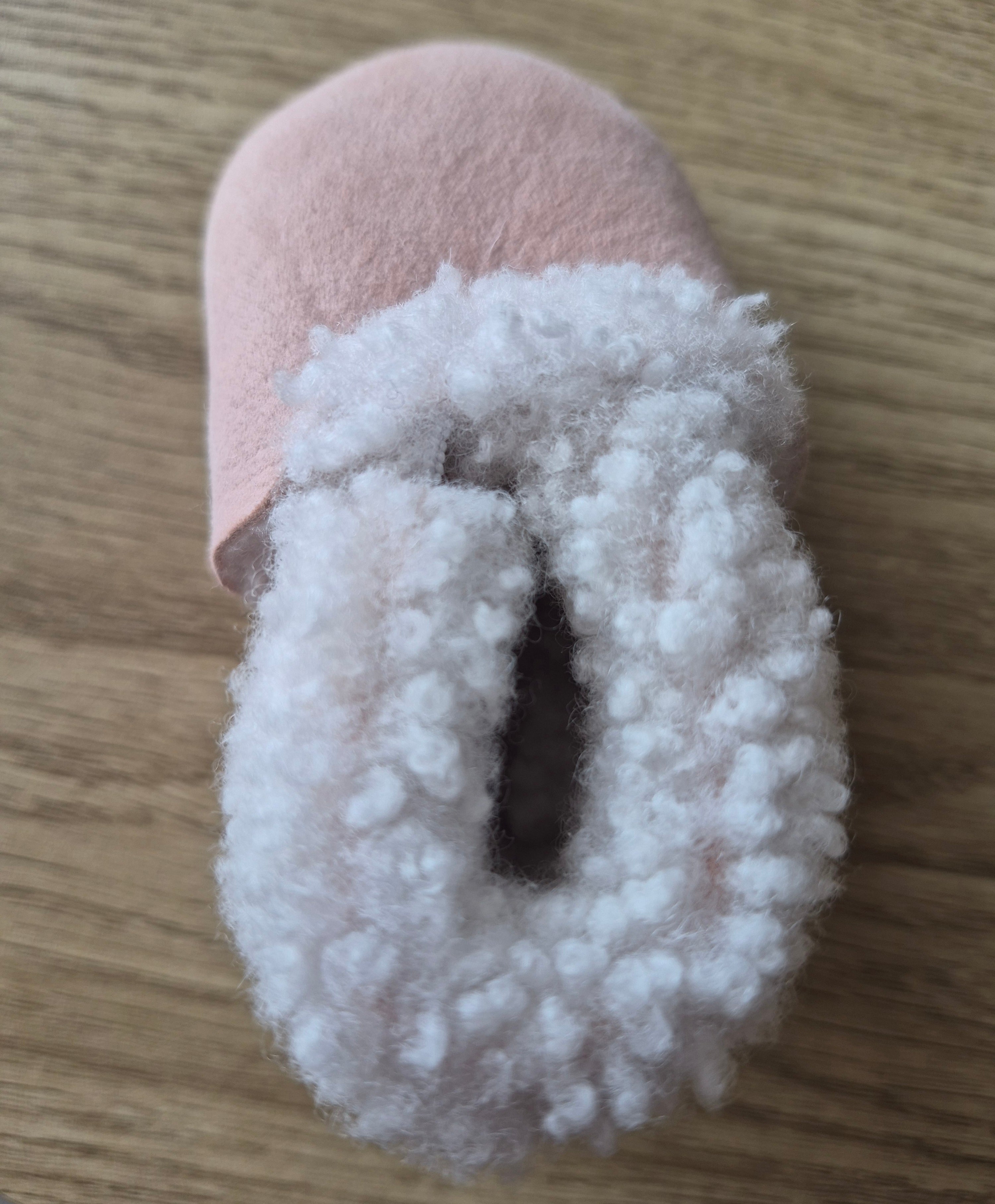 Nature Baby Pink Lambskin Booties