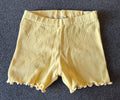 H&M Yellow Ribbed Bike Shorts