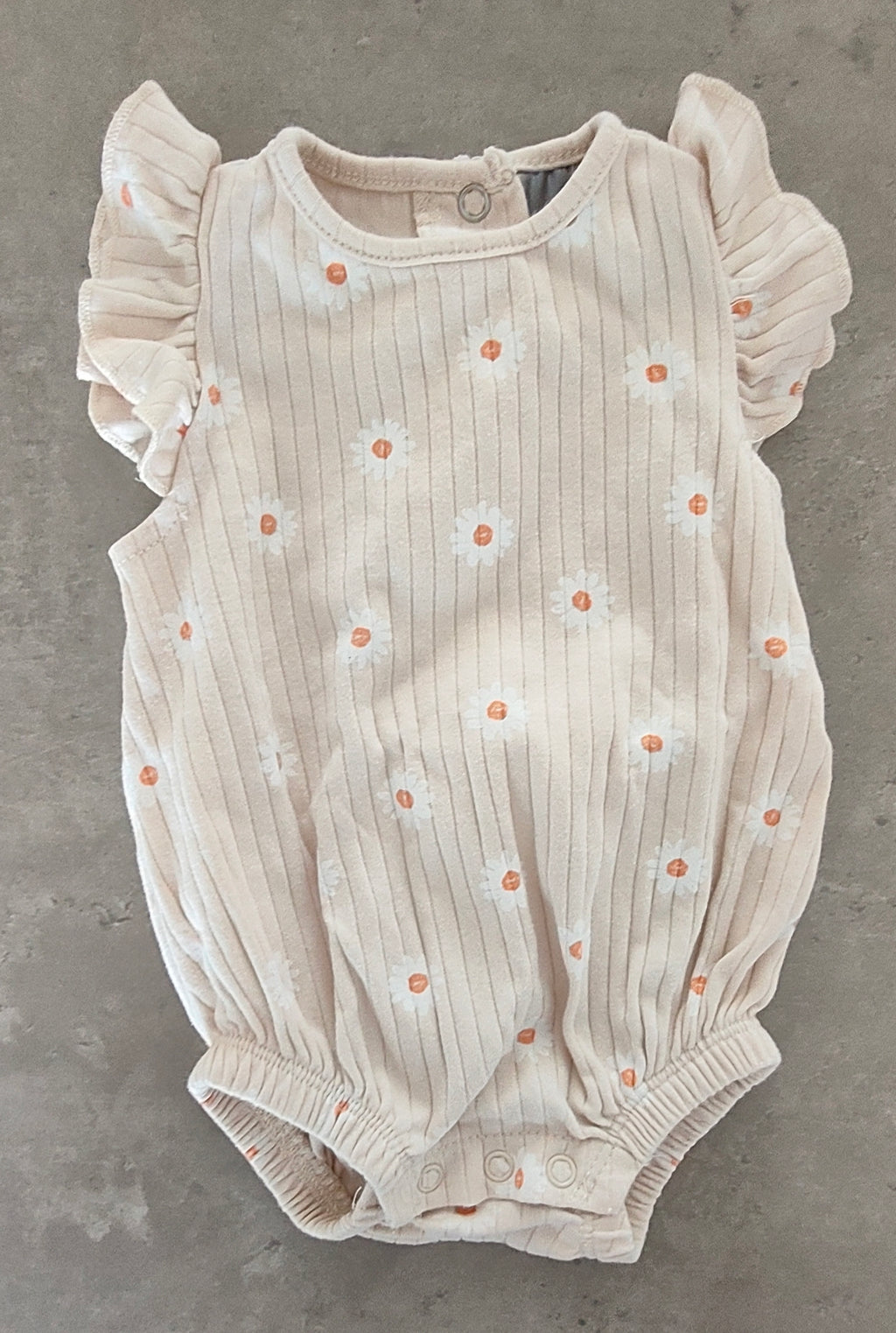Pin Stripe Daisy Singlet Bodysuit