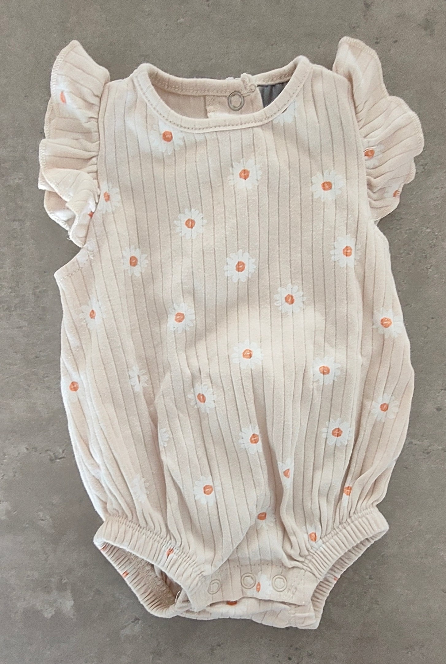 Pin Stripe Daisy Singlet Bodysuit