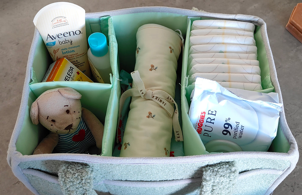 Green Nappy Caddy Essentials