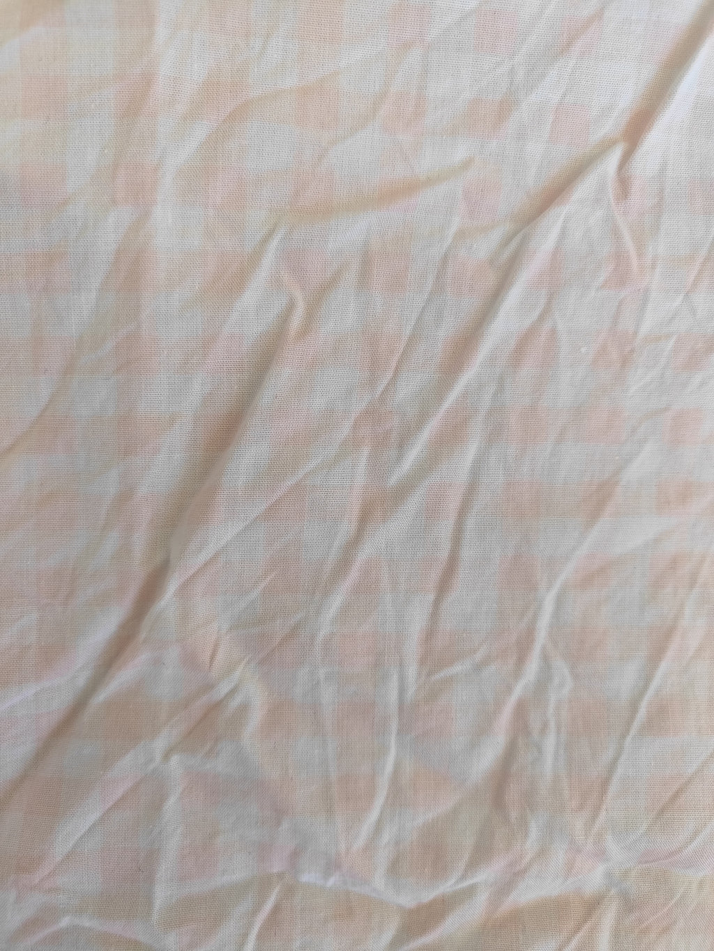 Checkered Pink & White Fitted Cot Sheet