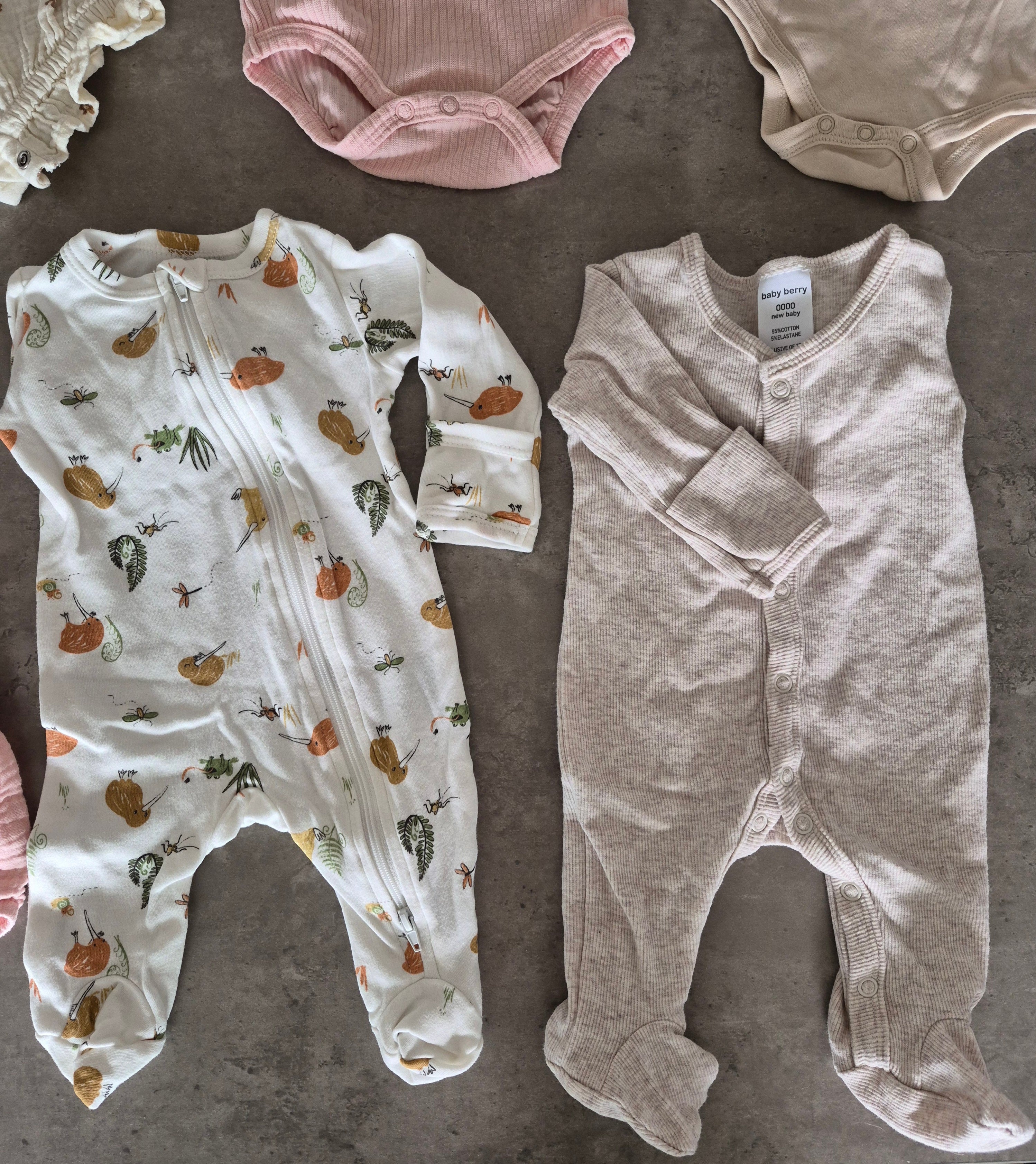 Newborn Bundle of Clothes, Booties and Bassinet Fitted Sheets