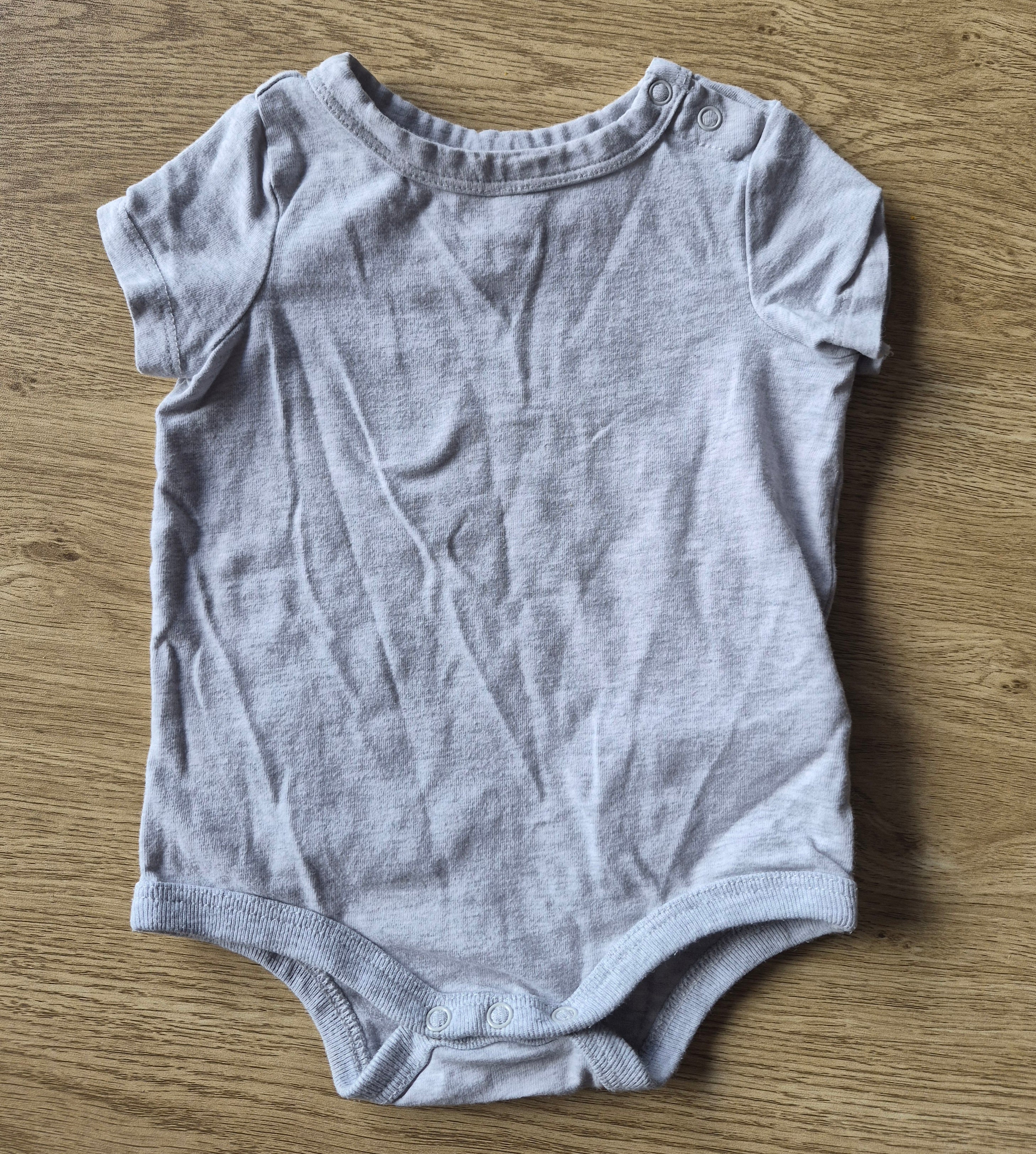 Cotton On Baby Grey Short Sleeve Bodysuit