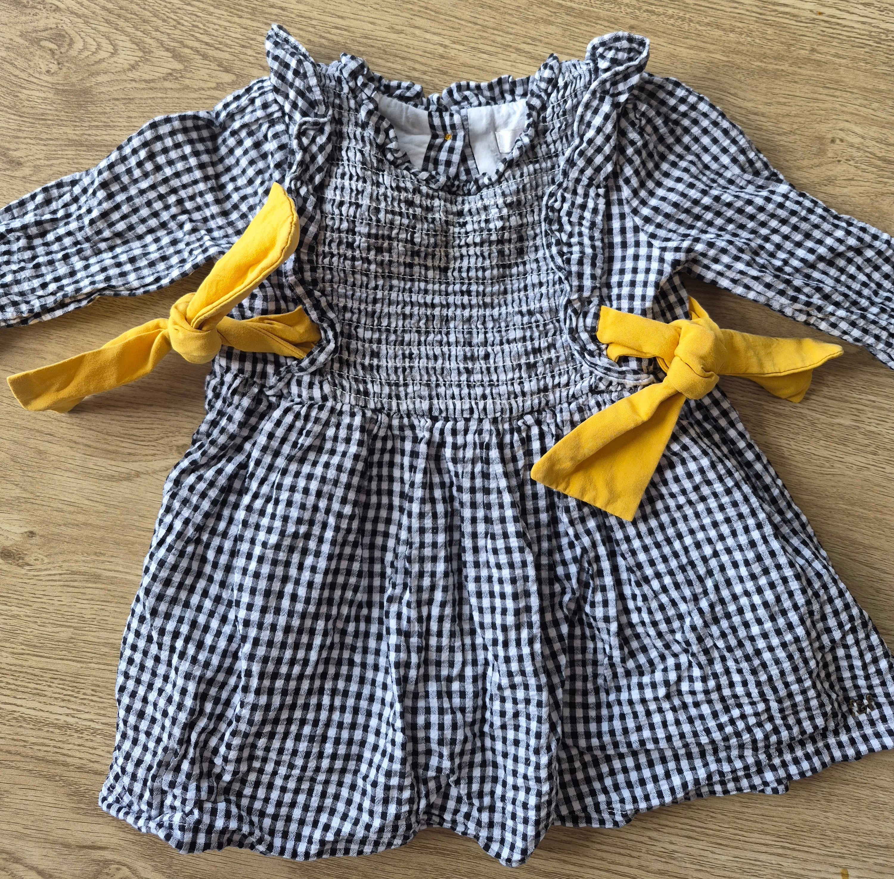 Fox & Finch Checkered Frill Dress