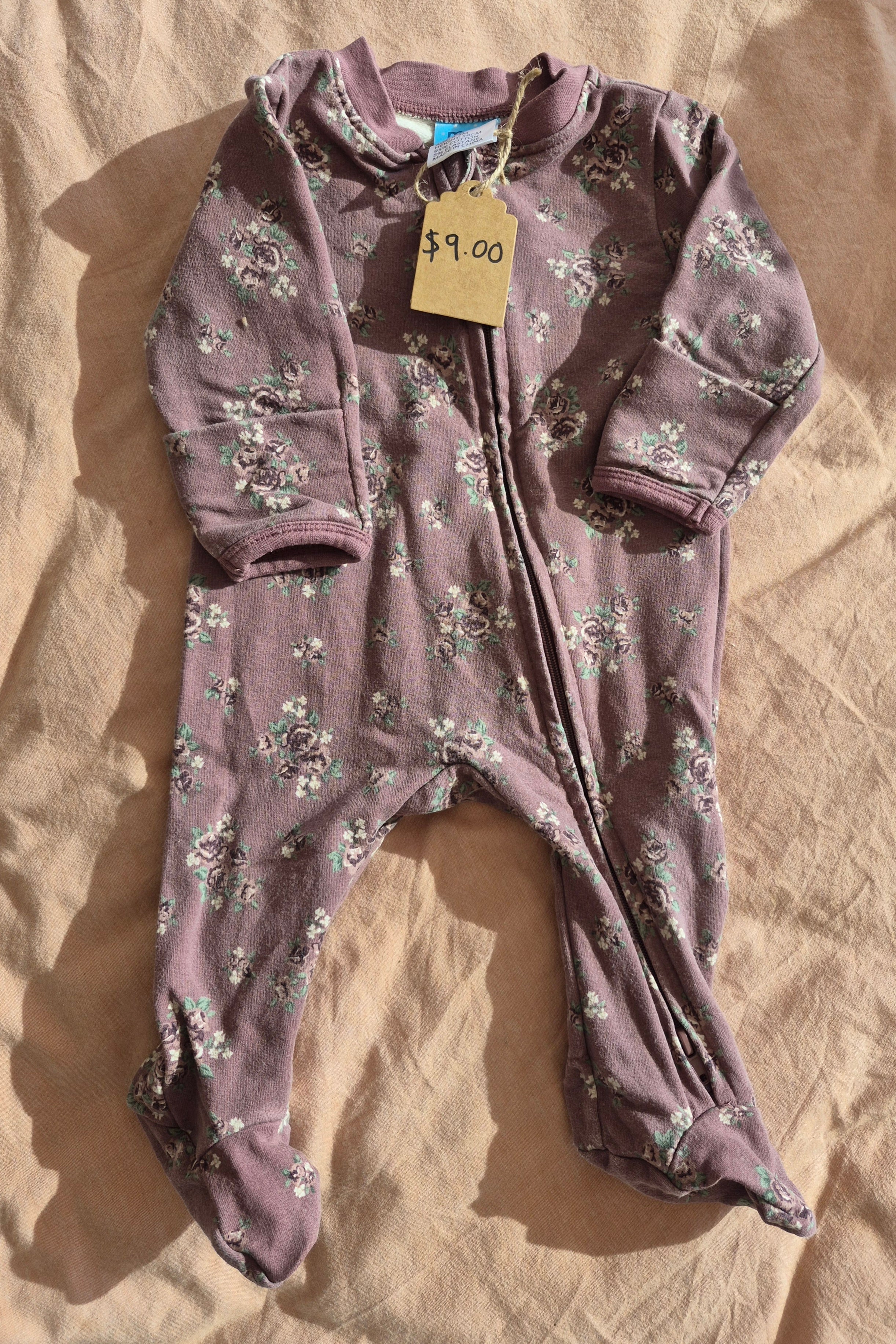 Mobi Minors Purple Floral Romper