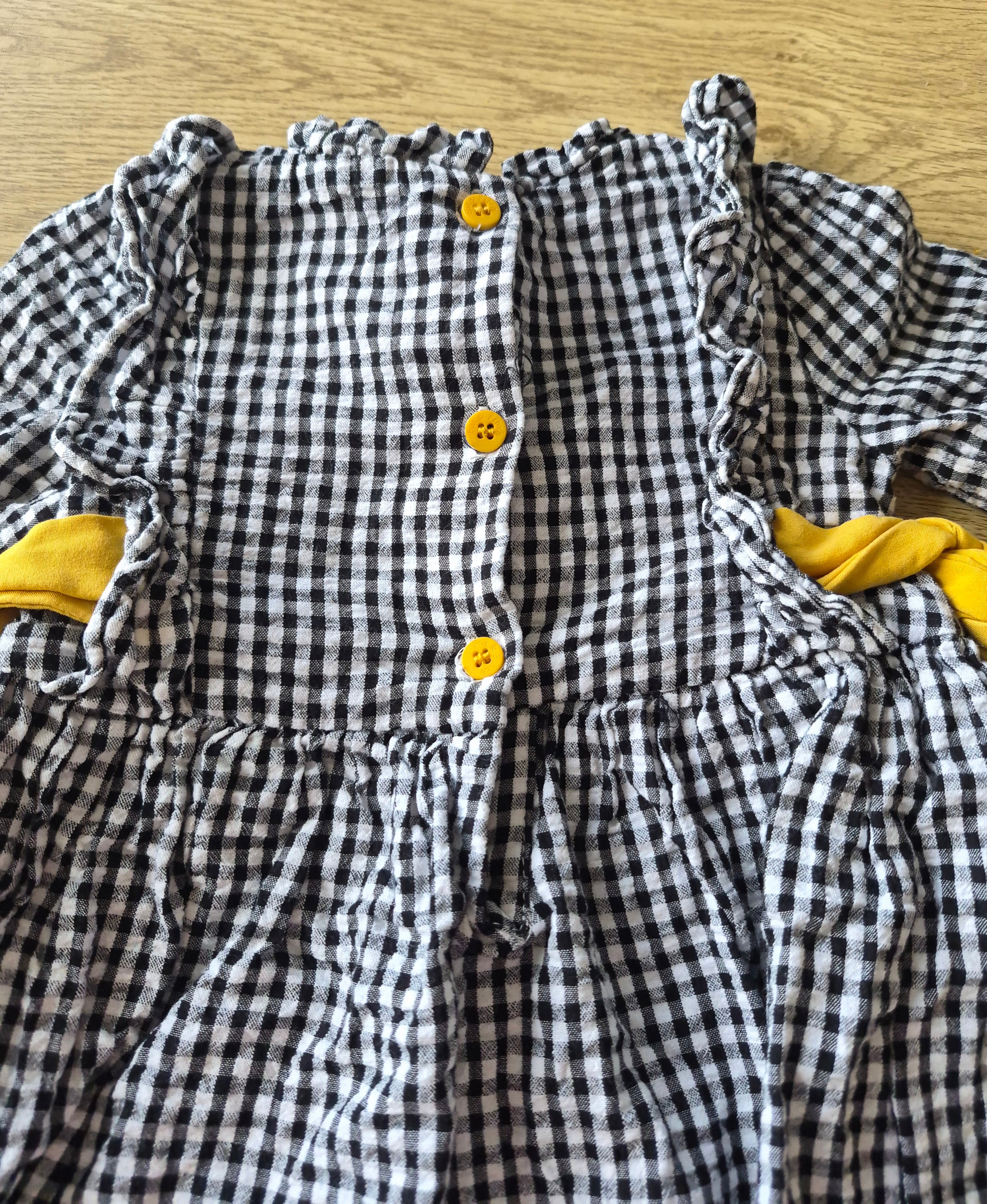 Fox & Finch Checkered Frill Dress