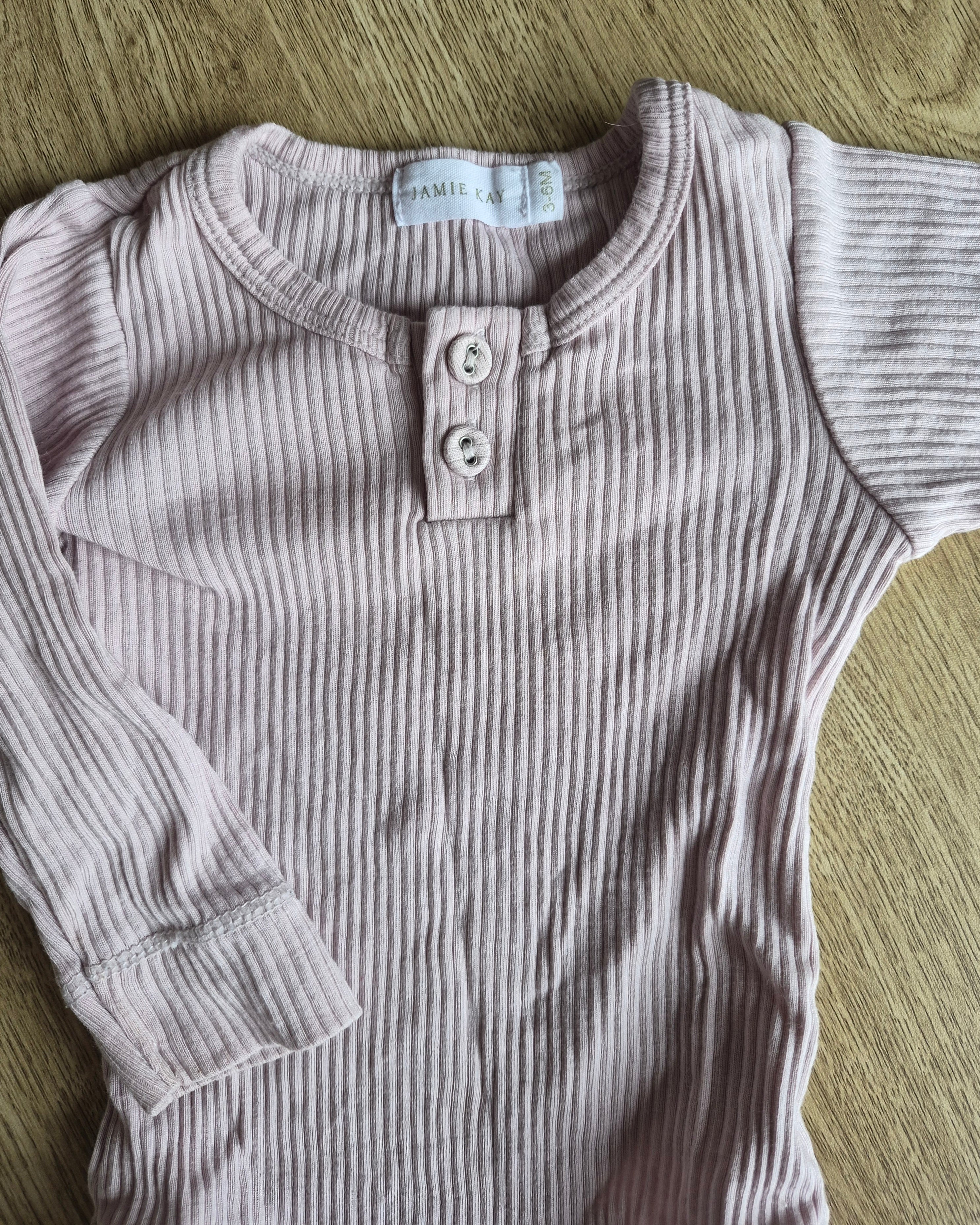 Jamie Kay Ribbed Light Purple Long Sleeve Bodysuit
