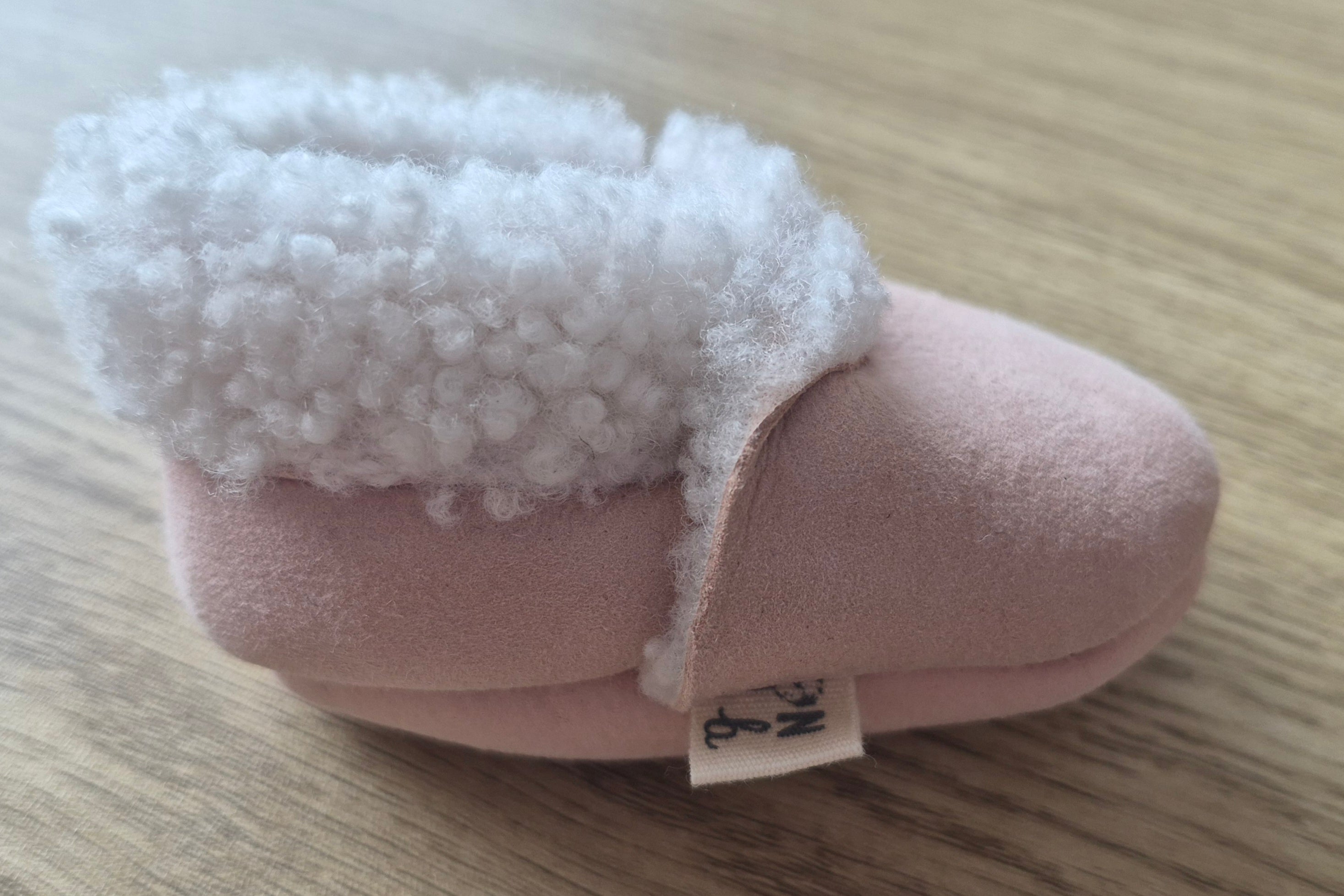 Nature Baby Pink Lambskin Booties