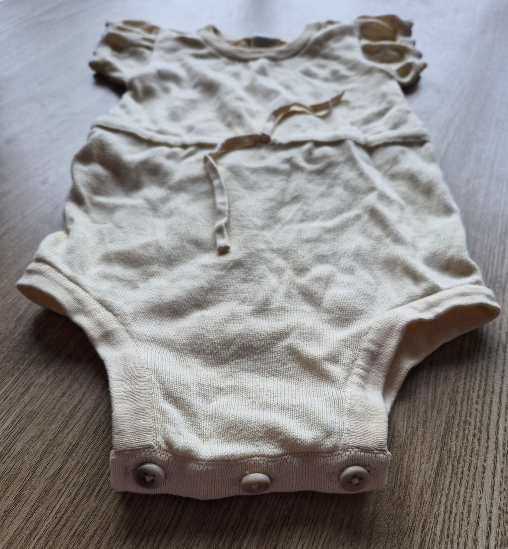 Nature Baby Yellow Trim Short Sleeve Bodysuit