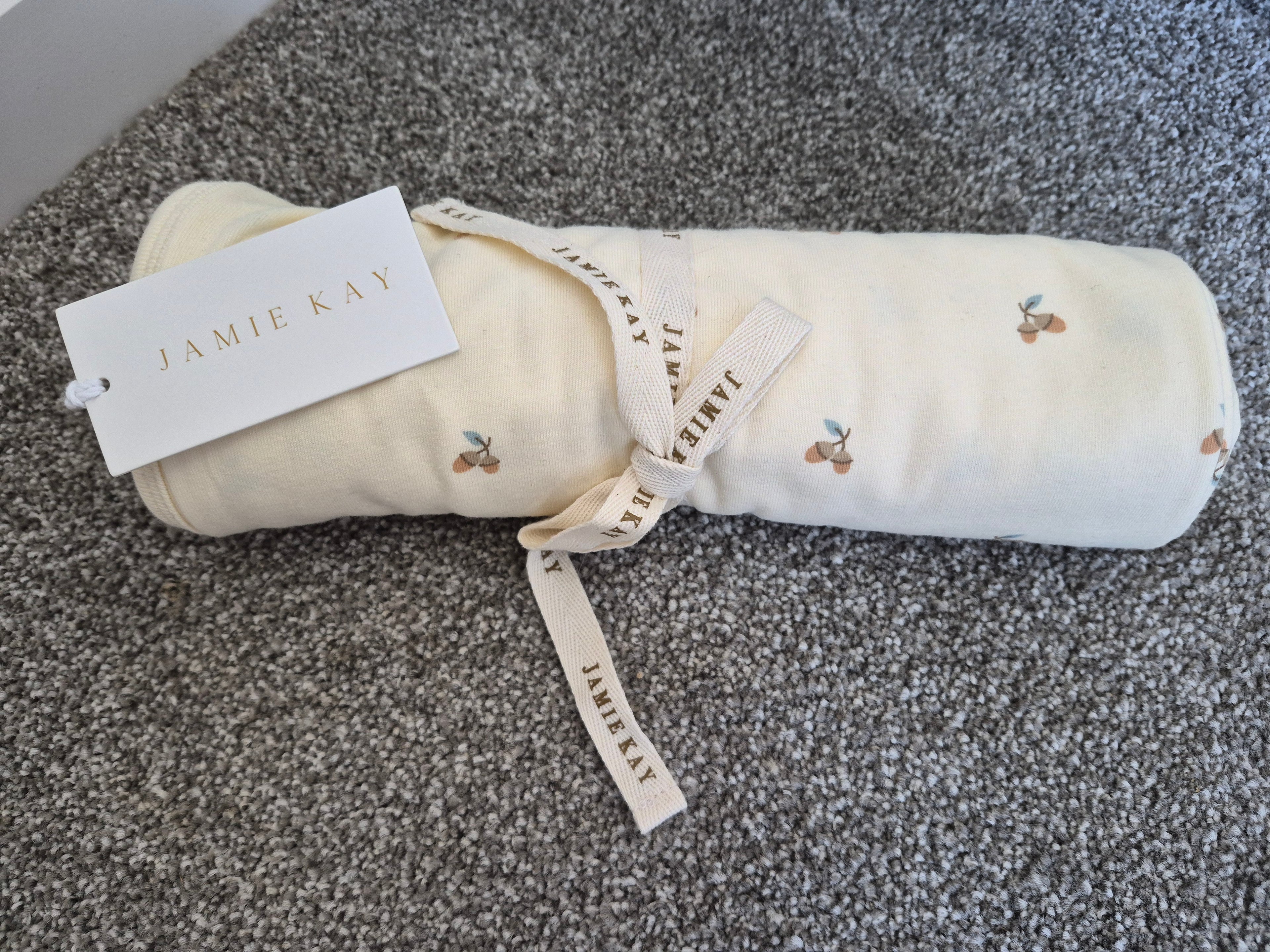 Cream Pin Striped Pocket Nappy Caddy
