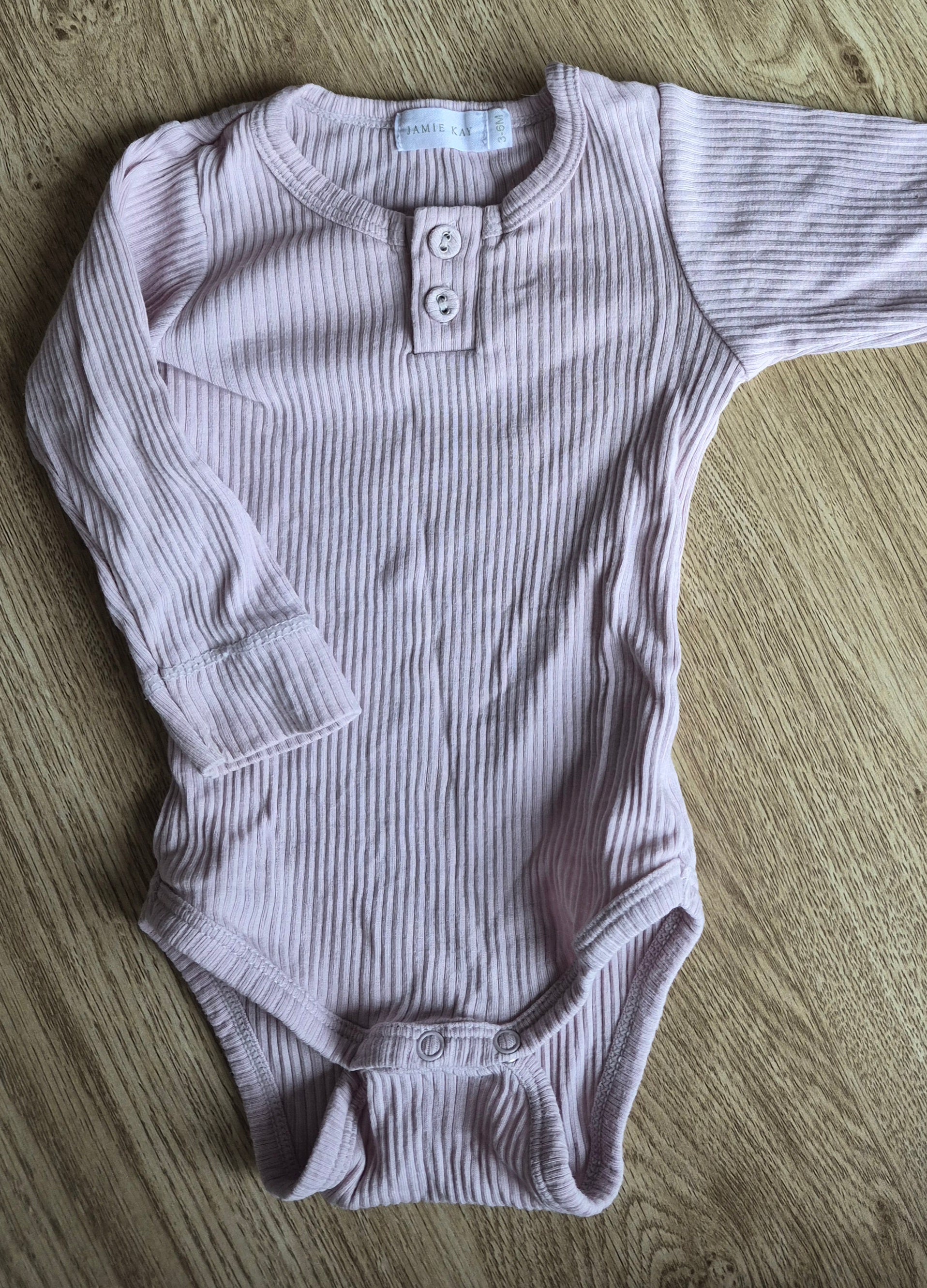Jamie Kay Ribbed Light Purple Long Sleeve Bodysuit