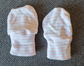 Pink & White Stripe Beanie & Mittens