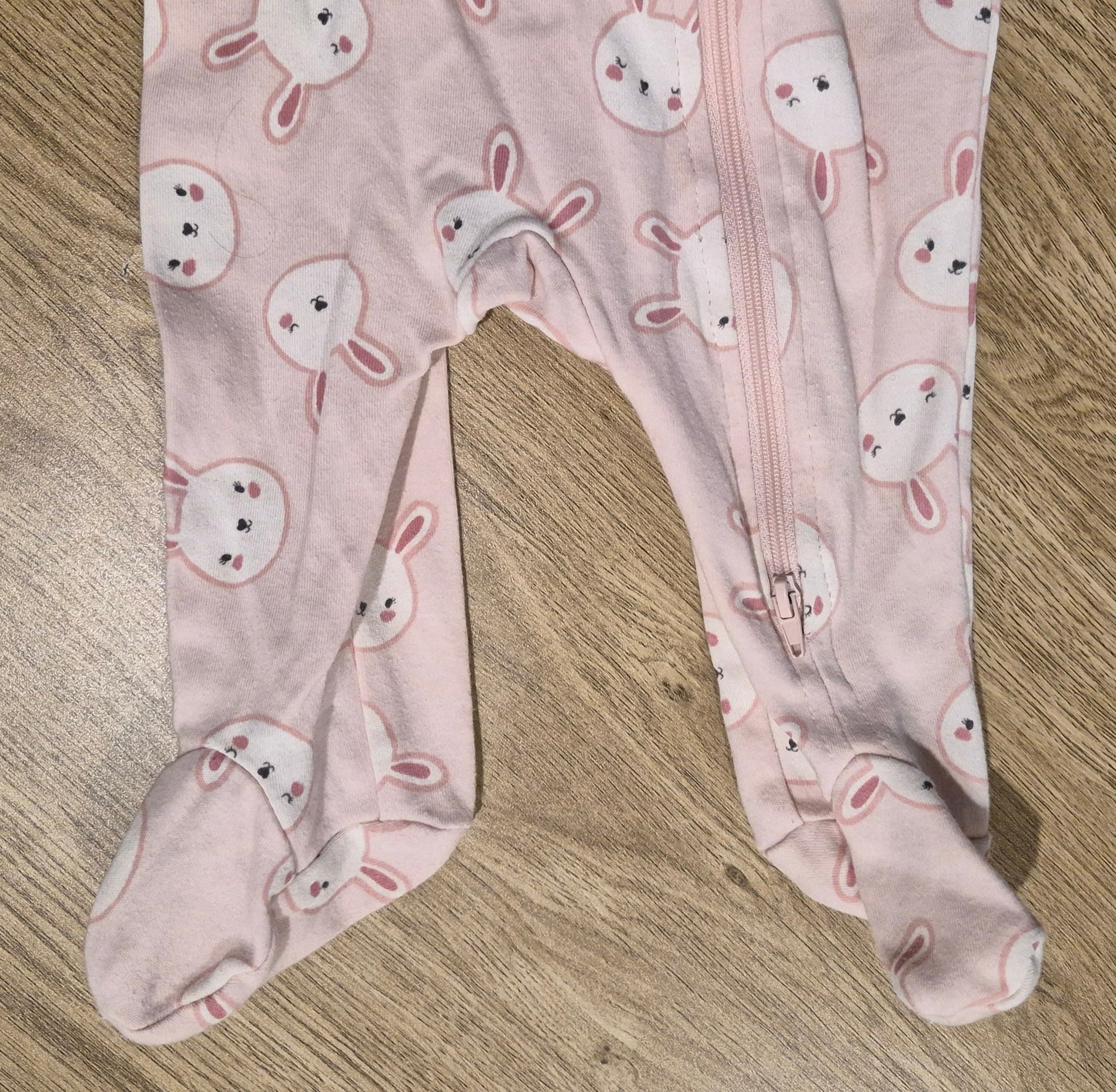 Mobi Minors Pink Bunny Onesie