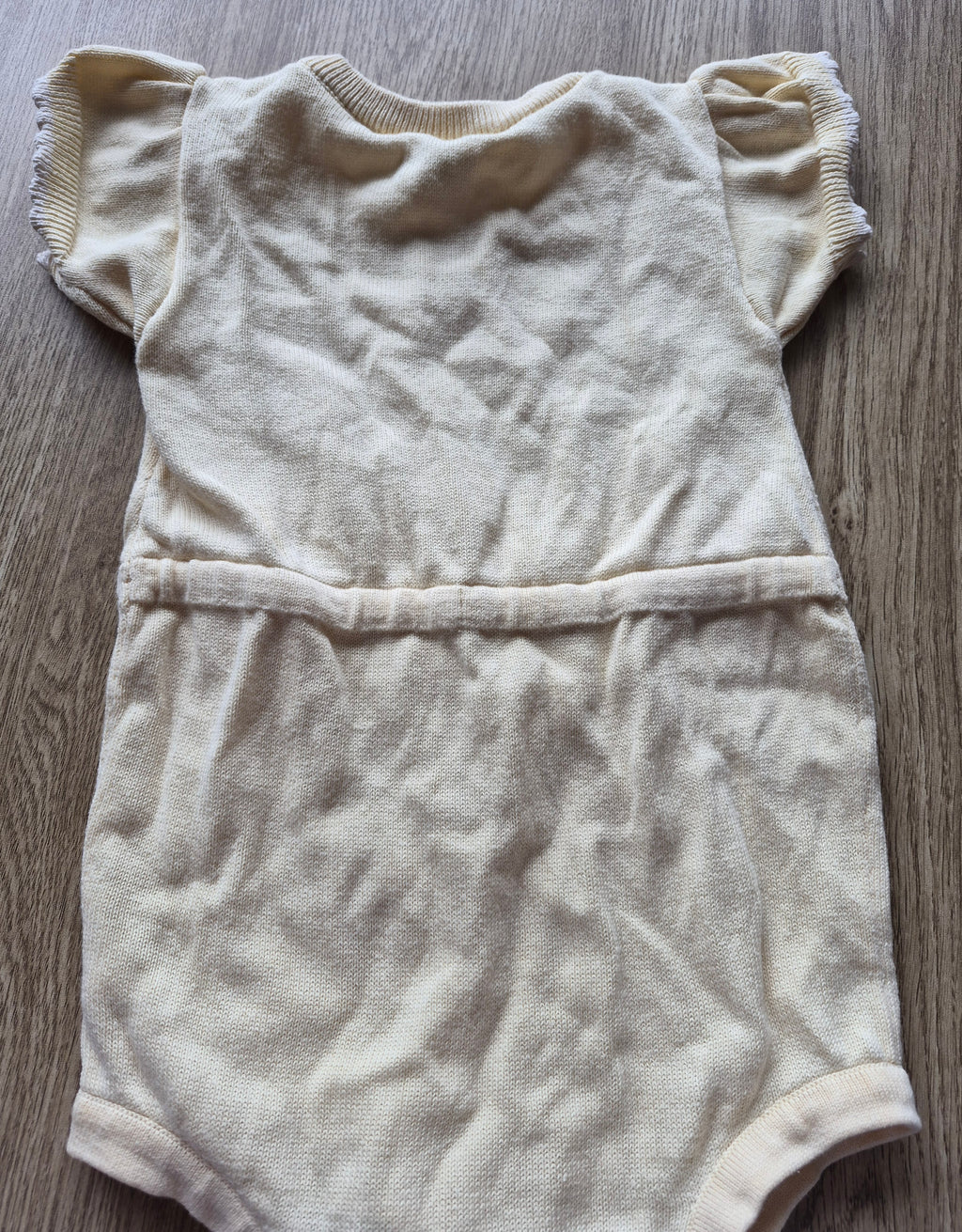 Nature Baby Yellow Trim Short Sleeve Bodysuit