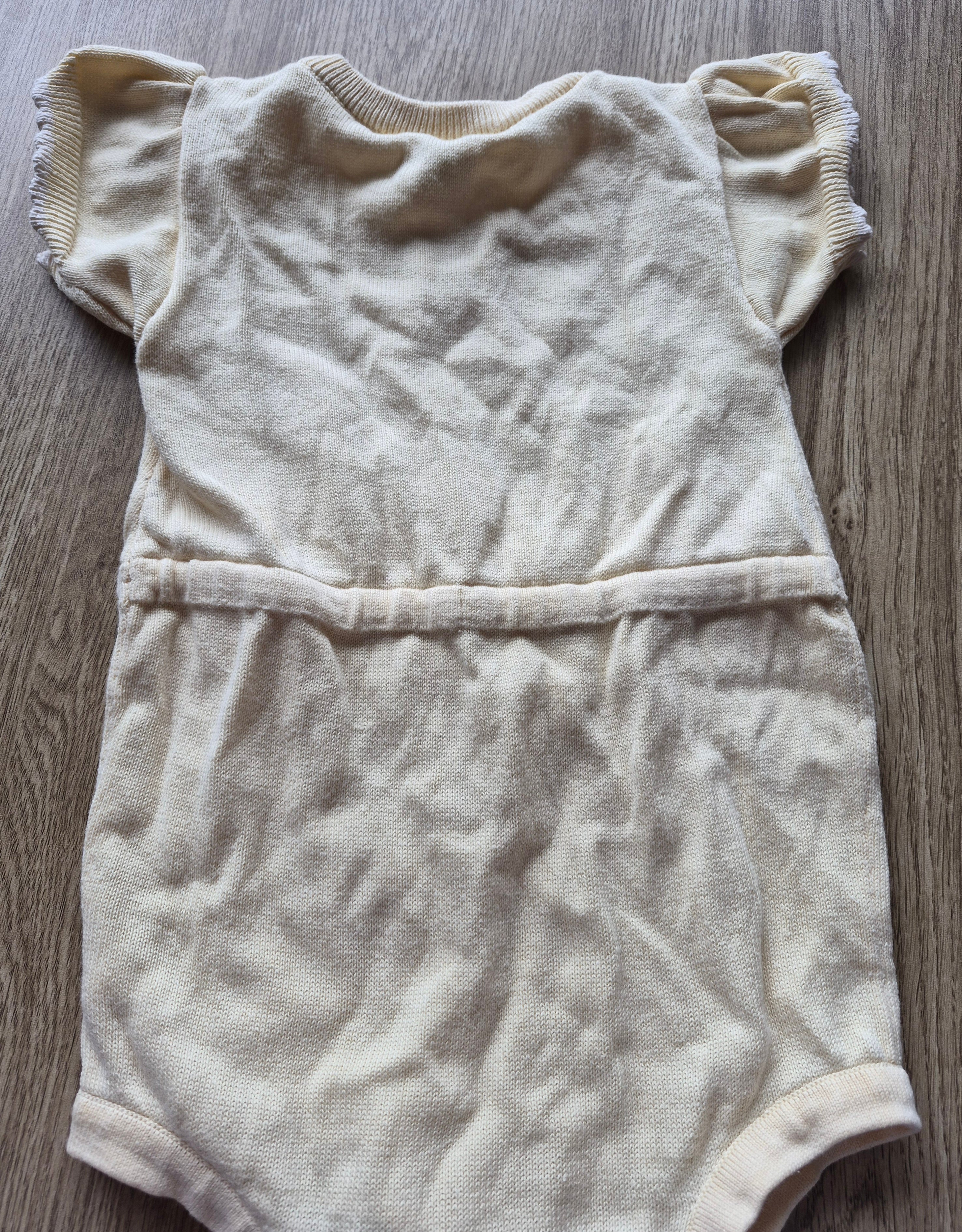 Nature Baby Yellow Trim Short Sleeve Bodysuit