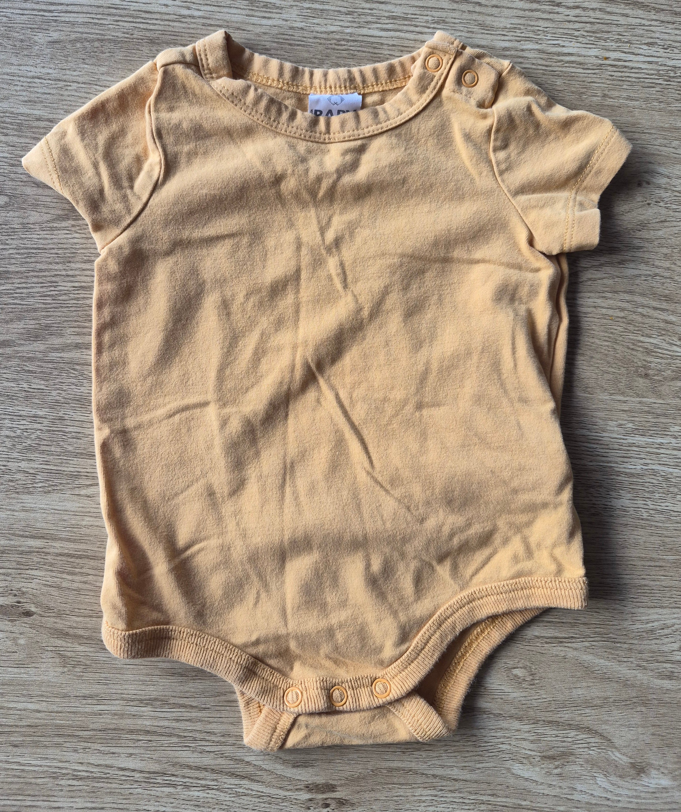Cotton On Baby Mustard Short Sleeve Bodysuit