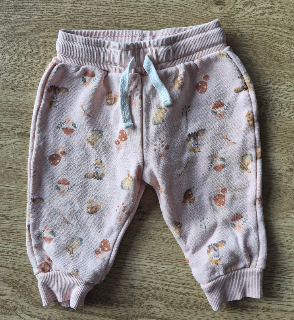 Teeny Weeny Pink Fox & Rabbits Track Suit Pants