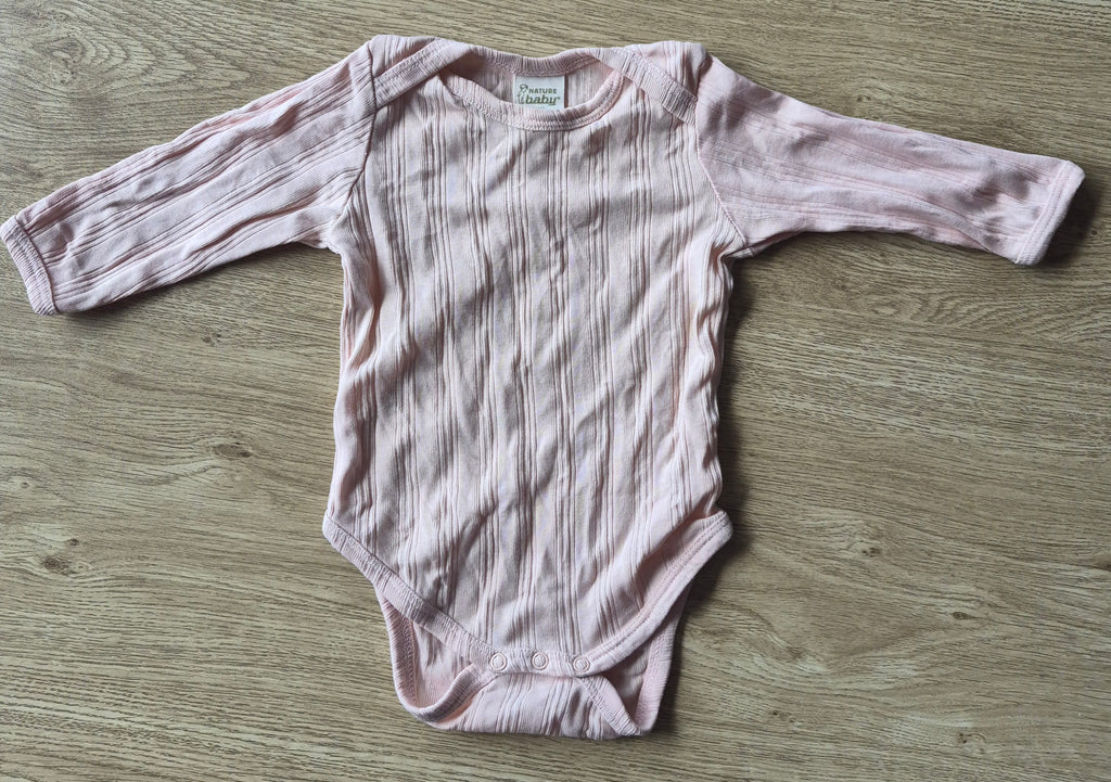 Nature Baby Pink Derby Long Sleeve Bodysuit