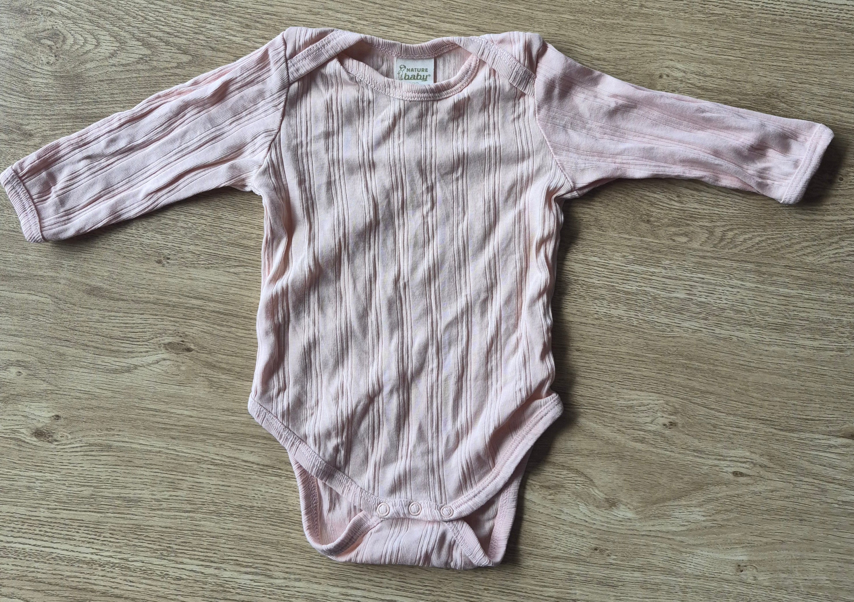 Nature Baby Pink Derby Long Sleeve Bodysuit