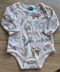 Mobi Minors Animal Print Long Sleeve Bodysuit