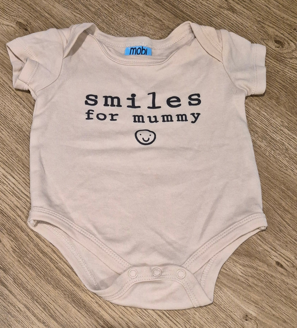 Mobi Minors Smiles for Mummy short sleeve bodysuit