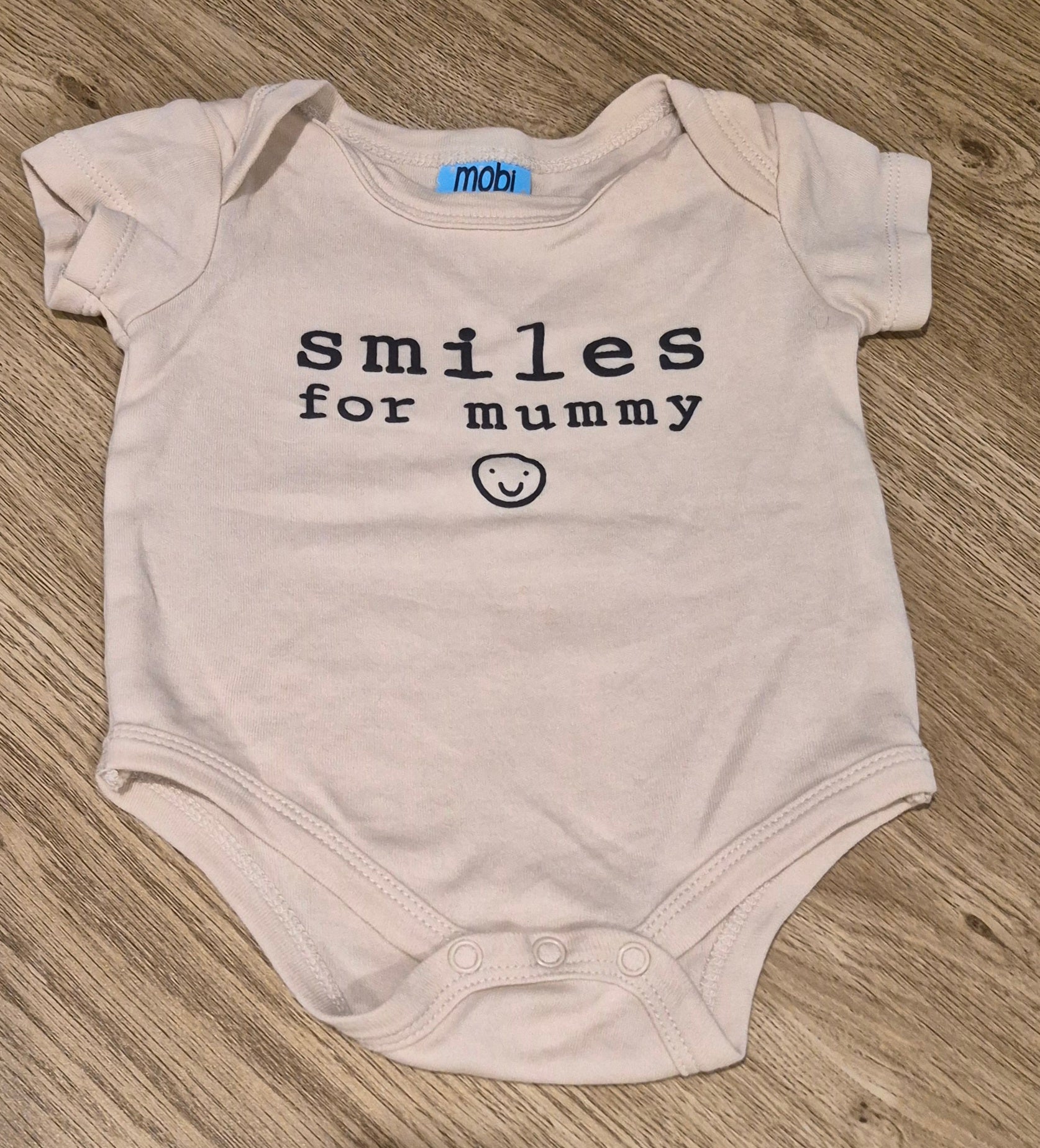 Mobi Minors Smiles for Mummy short sleeve bodysuit